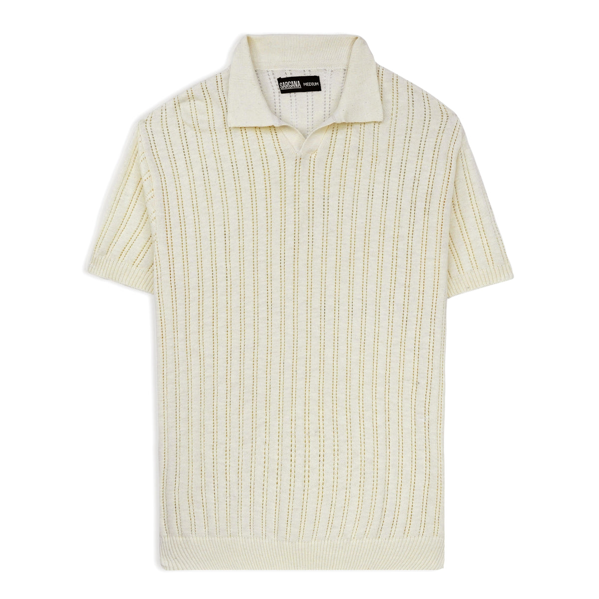 Cream Crochet Polo