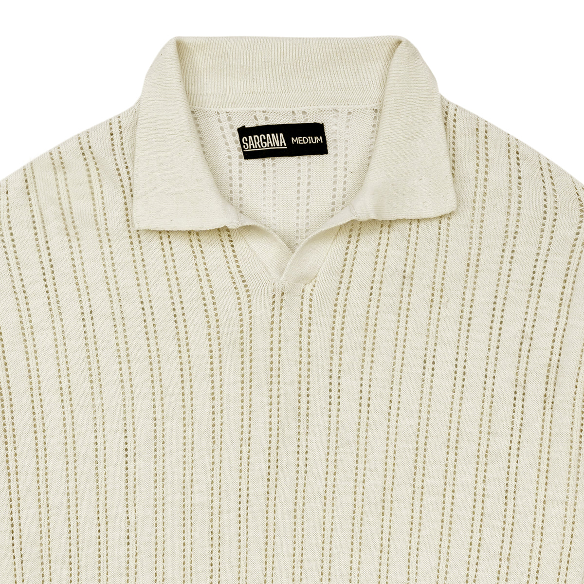 Cream Crochet Polo