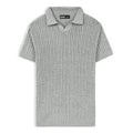 Grey Cable Knit Polo