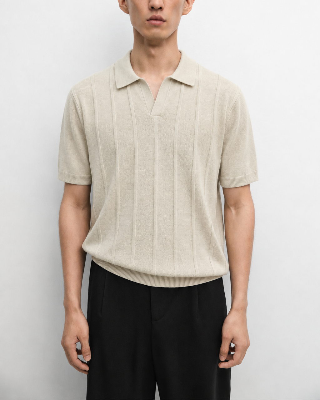 Oat Knitted Polo