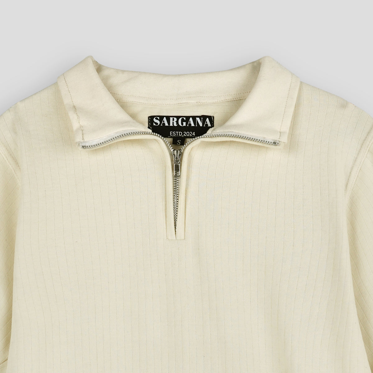 Beige Quarter Zipper