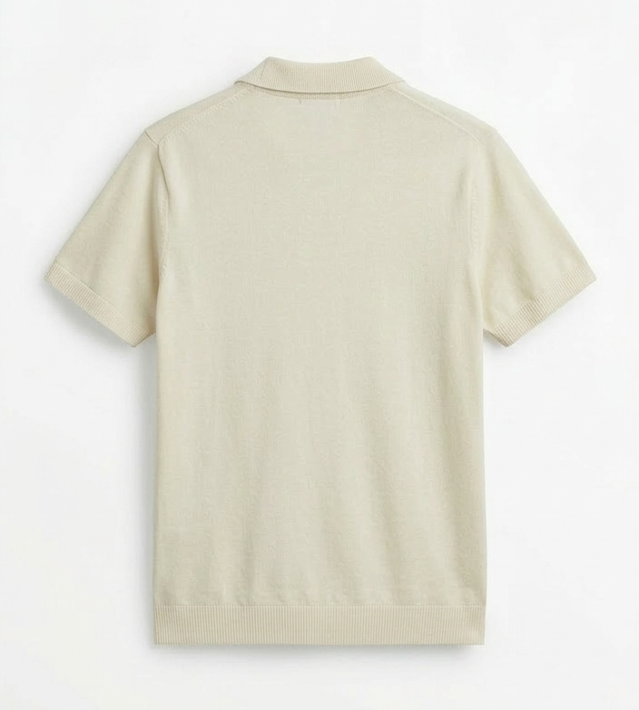 Oat Knitted Polo