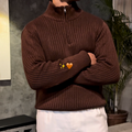 Coffee Knitted Quarter Zipper